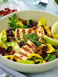 Kabak, fasulye ve patlıcan salatası