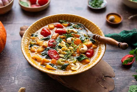 Hokkaido kabağı ve tatlı patates çorbası