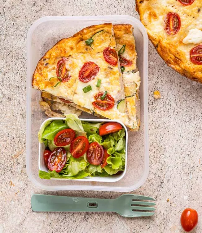 Hindili ve sebzeli frittata