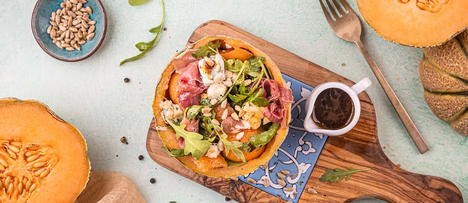 Kavunlu ve prosciutto’lu roka salatası