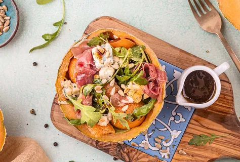 Kavunlu ve prosciutto’lu roka salatası