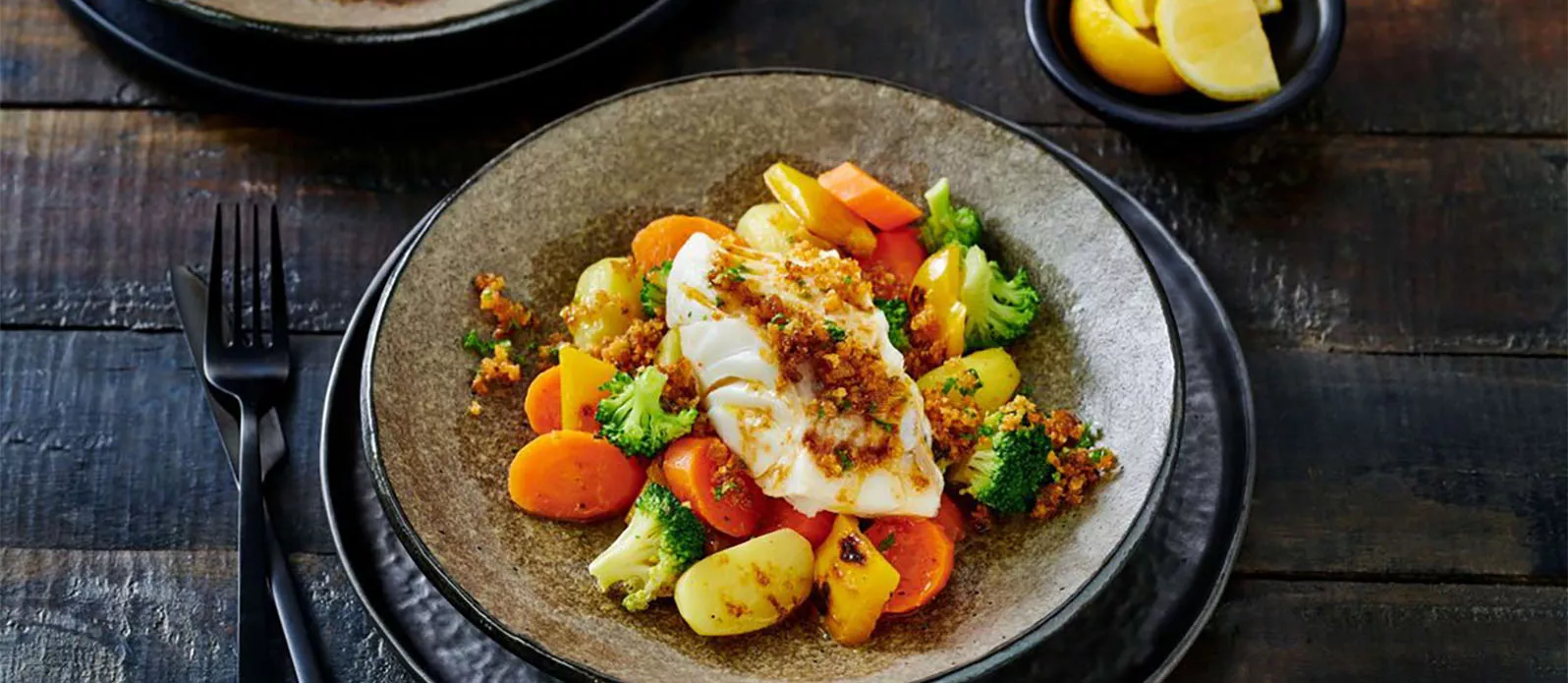 Panko Tereyağ Soslu Poşe Edilmiş Morina