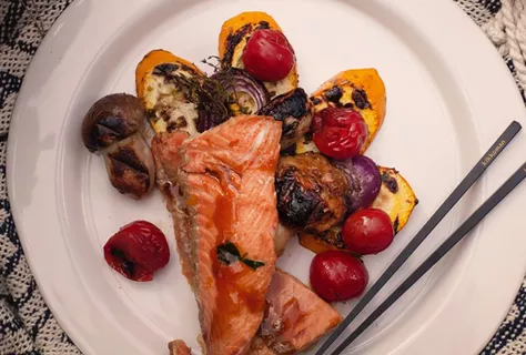 Marine Edilmiş Somon Izgara