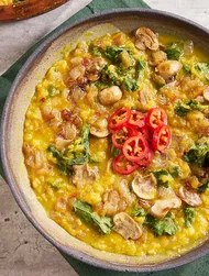 Soğan ve mirin’li kırmızı mercimek dal