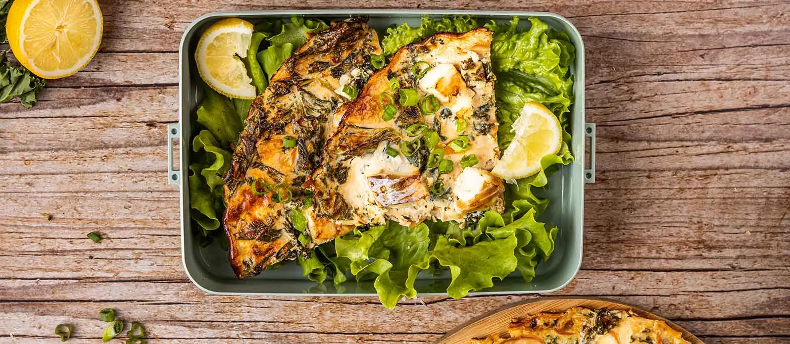 Tatlı patates tabanlı morina balıklı tart