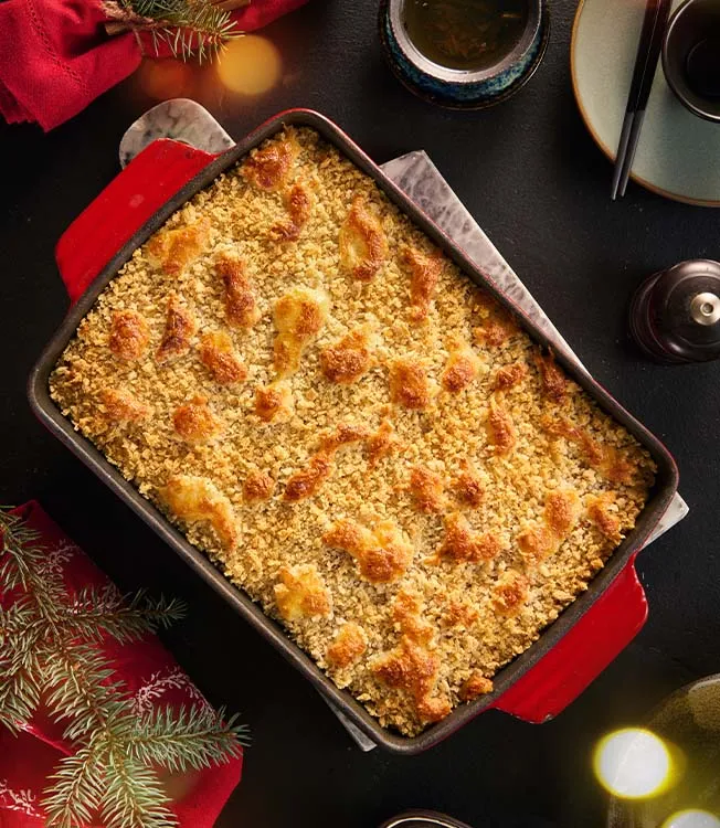 Beşamel lezzetiyle deniz ürünleri ve köri graten