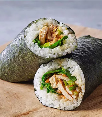 Tavuk ve Pırasalı Pirinç Ruloları