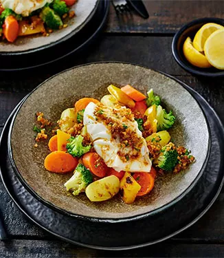 Panko Tereyağ Soslu Poşe Edilmiş Morina