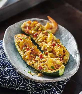Karidesli Çıtır Panko Kaplı Fırında Kabak