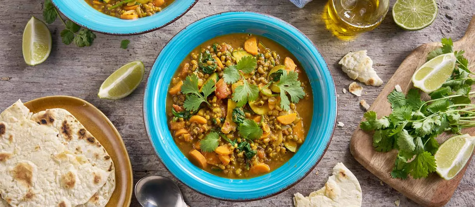 Ispanaklı turunçgilli yeşil mung dal