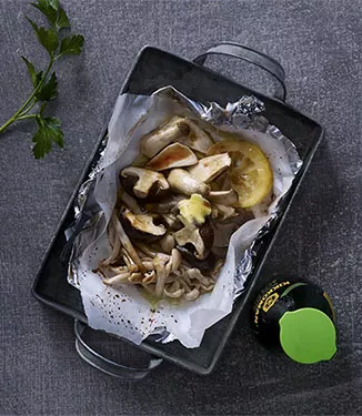 Folyo'da Kızarmış Tereyağlı Mantar Karışımı