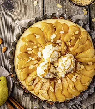 Karamelize Armutlu Vegan Tart