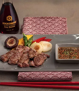 Yakiniku usulü Antrikot (Dana Biftek)