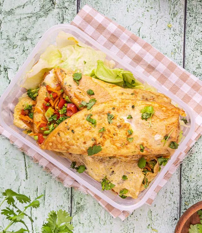 Wok’ta sebzelerle Asya usulü omlet