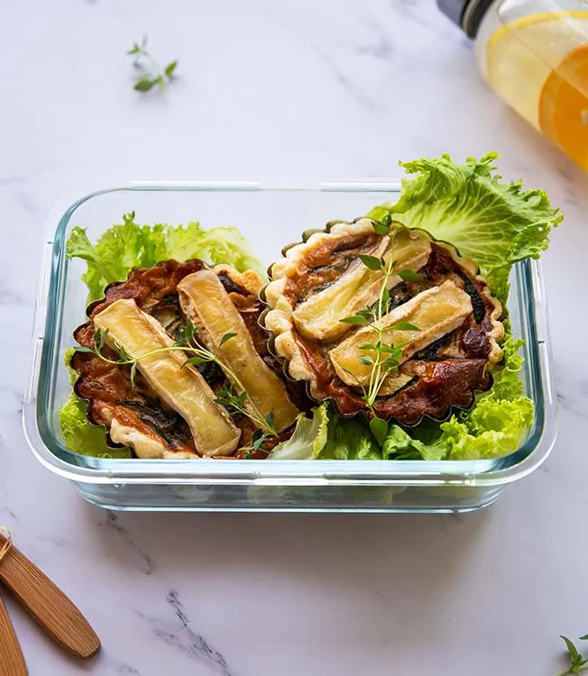 Kabaklı ve camembert peynirli mini tartlar