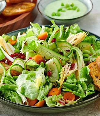 Narlı Ponzu Sosuyla Hindiba ve Radika Salatası