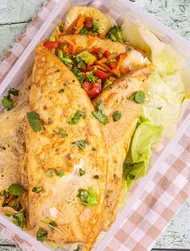 Wok’ta sebzelerle Asya usulü omlet