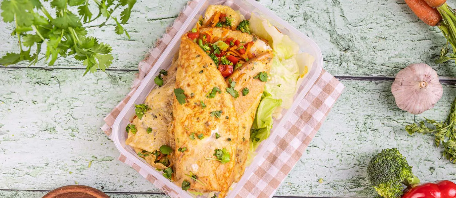 Wok’ta sebzelerle Asya usulü omlet