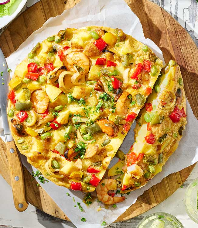 Deniz mahsüllü mini tortilla